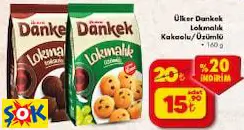 ÜLKER DANKEK LOKMALIK KAKAOLU/ÜZÜMLÜ 160 G